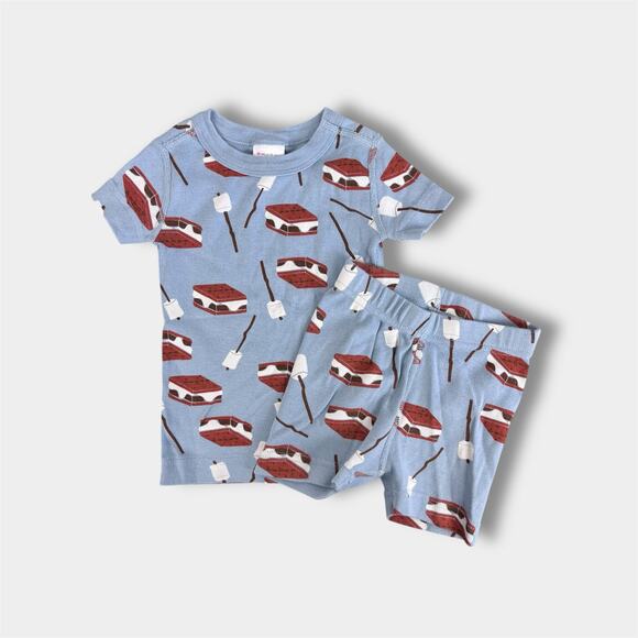 Hanna Andersson S'mores Short John Pajamas 80 cm 18-24 Months - Picture 1 of 7